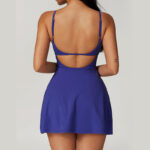 Buddha Stones Solid Backless Tennis Yoga Women Sports Dress Sports Dress BS 44
