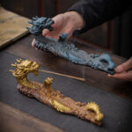 Buddha Stones Dragon Protection Ceramic Stick Incense Burner Decoration Incense Burner BS 1