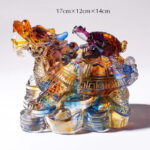Buddha Stones Feng Shui Dragon Turtles Handmade Liuli Crystal Art Piece Protection Home Office Decoration Decorations BS 3