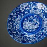 Buddha Stones Plum Blossom Blue And White Porcelain Ceramic Gaiwan Sancai Teacup Kung Fu Tea Cup And Saucer With Lid 185ml Cup BS 8