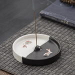 Buddha Stones Koi Fish Pattern Spiritual Healing Ceramic Incense Stick Burner Decoration Incense Burner BS 6
