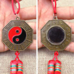Buddha Stones Feng Shui Bagua Map Chinese Knotting Harmony Energy Map Mirror Bagua Map BS 4