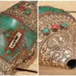 Buddha Stones Tibetan Handmade Engraved Shankha Double Dorje Buddha Conch Shell Wealth Positive Decoration Decorations BS 7