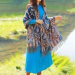 Buddha Stones Tibetan Flowers Leaves Branch Design Tassel Shawl Cozy Travel Scarf Wrap Tibetan Shawl BS 39