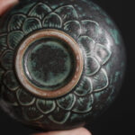 Buddha Stones Auspicious Crane Ceramic Teacup Kung Fu Tea Cup Bowl Cup BS 6