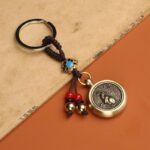 Buddha Stones 12 Chinese Zodiac Blessing Wealth Fortune Keychain Key Chain BS Rabbit