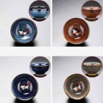 Buddha Stones Small Koi Fish Kiln Change Chinese Jianzhan Ceramic Teacup Kung Fu Tea Cup 60ml Jian Zhan Tea Cup BS 20