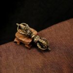 Buddha Stones Handmade Nepal Five Prong Three Prong Vajra Dorje Strength Copper Decoration Dorje BS 3