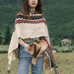 Buddha Stones Tibetan Colorful Striped Shawl Tassels Cozy Warm Travel Scarf Wrap Tibetan Shawl BS 2
