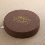 Buddha Stones Lotus Embroidery Cotton Linen Meditation Seat Cushion Decorations BS Soft 40cm*10cm Brown