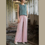 Buddha Stones Plain Wide Leg Pants Dance Women's Yoga Pants With Pockets Wide Leg Pants BS 65