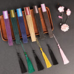Buddha Stones Gradient Handheld Silk Bamboo Folding Fan