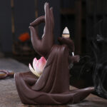 Buddha Stones Tibetan Lotus Blessing Incense Burner Decoration Decoration BS 2