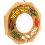 Buddha Stones Feng Shui Bagua Map Peach Wood Balance Energy Map Mirror Bagua Map BS 5