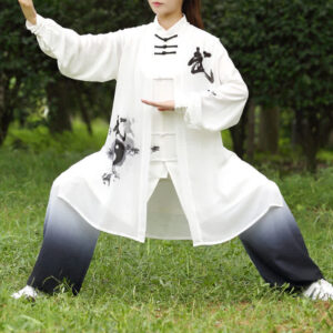 Buddha Stones 3Pcs Yin Yang Tree Tai Chi Spiritual Zen Practice Meditation Prayer Uniform Unisex Clothing Set Clothes BS XXXL