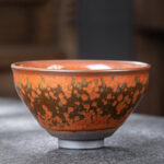 Buddha Stones Blooming Flowers Pattern Chinese Jianzhan Kiln Change Ceramic Teacup Kung Fu Tea Cup Bowl Jian Zhan Tea Cup BS 2