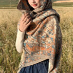 Buddha Stones Tibetan Flower Branch Tassel Shawl Cozy Travel Scarf Wrap Tibetan Shawl BS 6