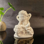 Buddha Stones Mini Ivory Fruit Tathagata Buddha Lotus Kwan Yin Avalokitesvara Manjusri Samantabhadra Serenity Desk Decoration Decorations BS Samantabhadra 10*7.5*5cm