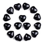 Buddha Stones Natural Amethyst Tiger's Eye Stone Love Decoration Decoration BS Black Onyx*15pcs