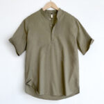 Buddha Stones Solid Color Men Short Sleeve Button Linen Shirt Men's Shirts BS 4