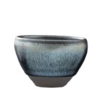 Buddha Stones Vintage Chinese Silver Blue Jianzhan Kiln Change Porcelain Teacup Kung Fu Tea Cup Jian Zhan Tea Cup BS 6