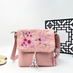 Buddha Stones Embroidered Camellia Epiphyllum Gardenia Sakura Flowers Crossbody Bag Shoulder Bag Cellphone Bag Crossbody Bag BS 28