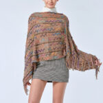 Buddha Stones Tibetan Colorful Striped Shawl Tassels Pullover Winter Cozy Travel Scarf Wrap Tibetan Shawl BS 27