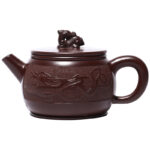 Buddha Stones Yixing Handmade Brown Dragon Purple Clay Kung Fu Teapot 240ml Teapot BS 10