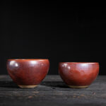 Buddha Stones Handmade Chinese Jianzhan Lotus Design Ceramic Teacup Kung Fu Tea Cup Jian Zhan Tea Cup BS 14