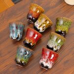 Buddha Stones Vintage Kiln Change Design Ceramic Coffee Mug Tea Cup 150ml Coffee Mug BS 17