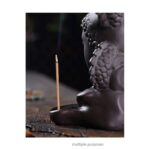 Buddha Stones Dragon Buddha Auspicious Clouds Purple Clay Healing Incense Burner Decoration Incense Burner BS 12