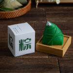 Buddha Stones Dragon Boat Festival Zongzi Pattern Scented Candle Gift For Family Friends Candles BS Light Green(Bamboo Fragrance)