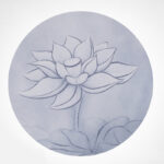 Buddha Stones Lotus Mandala Pattern Foldable Yoga Meditation Seat Mat Home Decoration Decorations buddhastoneshop LOTUS SYMBOL Gray