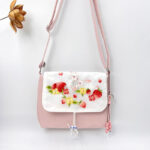 Buddha Stones Embroidered Camellia Epiphyllum Gardenia Sakura Flowers Crossbody Bag Shoulder Bag Cellphone Bag Crossbody Bag BS 41
