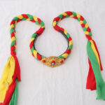 Buddha Stones Tibetan Colorful Tassel Beads Hair Decoration Hair Accessories Decorations BS Green Prismatic