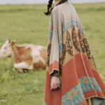 Buddha Stones Tibetan Shawl Diamond Pattern Winter Warm Cloak Scarf Tibetan Shawl BS 8