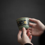 Buddha Stones Butterfly Flower Lotus Koi Fish Plum Blossom Ceramic Teacup Kung Fu Tea Cup 100ml Cup BS 3