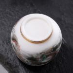 Buddha Stones Dragon Gilt Gourd Ceramic White Porcelain Teacup Kung Fu Tea Cup 160ml Cup BS 4