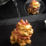 Buddha Stones Color Changing Small PiXiu Resin Tea Pet Wealth Home Figurine Decoration Decorations BS 6