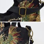 Buddha Stones Peacock Double-sided Embroidery Tote Bag Shoulder Bag Crossbody Bag Bag BS 10
