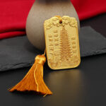 Buddha Stones Feng Shui Auspicious Star Wenchang Pen Pagoda Koi Fish Car Hanging Decoration Car Hanging Decoration BS 15