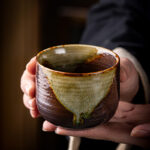 Buddha Stones Retro Brown Kiln Change Ceramic Teacup Kung Fu Tea Cup Cup BS 12