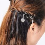 Buddha Stones Antique Leaf Coins Beads Barrette Hair Pins Decoration Decorations BS 9Pcs Silver Hair Pins