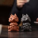 Buddha Stones Luck Dragon Wealth Tea Pet Purple Clay Figurine Decoration Decorations BS 15