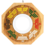 Buddha Stones Feng Shui Bagua Map Peach Wood Balance Energy Map Mirror Bagua Map BS 7