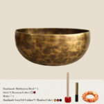 Buddha Stones Tibetan Sound Bowl Handcrafted for Healing and Meditation Positive Energy Singing Bowl Set Singing Bowl BS 7.87IN (20CM)