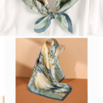 Buddha Stones Pastoral Scene Hot Air Balloon Spring Blossom 100% Mulberry Silk Neck Hair Scarf Silk Shawl BS 5