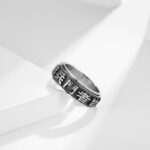 Letter Words Balance Calm Titanium Steel Rotatable Ring (Extra 30% Off | USE CODE: FS30) Rings BS 1
