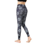 Buddha Stones Spots Maple Leaf Print Sports Exercise Fitness High Waist Leggings Women's Yoga Pants Women's Leggings BS 6