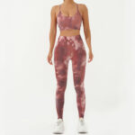 Buddha Stones 2Pcs Camo Print Backless Criss-Cross Strap Top Bra Shorts Leggings Pants Fitness Yoga Outfit Set 2-Piece Outfit BS Burgundy 2Pcs(Top&Pants) L